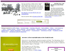 Tablet Screenshot of ancestorsatrest.com